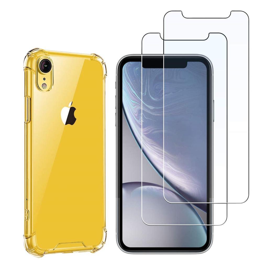 Coque iPhone XR et 2 écrans de protection TPU Transparent Back Market