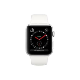 Apple Watch (Series 3) Septembre 2017 42 mm - Aluminium Argent - Bracelet Sport Blanc