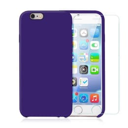 Coque iPhone 6 Plus/6S Plus et 2 écrans de protection - Silicone - Violet