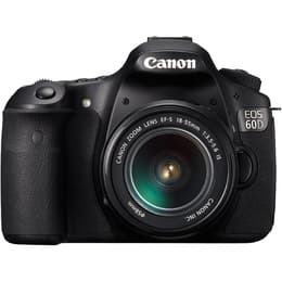 Reflex - Canon EOS 60D - Noir + Objectif  EF-S 18-55mm 1:3.5-5.6 IS