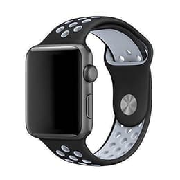 Apple Watch (Series 3) Septembre 2017 38 mm - Aluminium Gris sidéral - Bracelet Sport Nike NoiretBlanc