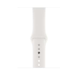 Apple Watch (Series 5)  44 mm - Aluminium Argent -  Bracelet Sport Blanc