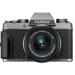 Hybride Fujifilm X-T100 - Gris Foncé + Objectif Fujinon XC 15-45mm PZ - Noir