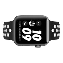 Apple Watch (Series 3) GPS 42 mm - Aluminium Gris sidéral - Bracelet Sport Nike Noir/Blanc