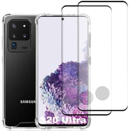 Coque Galaxy S20 Ultra/S20 Ultra 5G et 2 écrans de protection - Plastique recyclé - Transparent