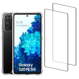 Coque Galaxy S20 FE/FE5G et 2 écrans de protection - Plastique recyclé - Transparent