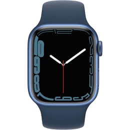 Apple Watch (Series 7) GPS + Cellular 45 mm - Aluminium Bleu - Bracelet sport Bleu