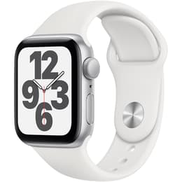 Apple Watch (Series SE) GPS + Cellular 40 mm - Aluminium Argent - Bracelet sport Blanc