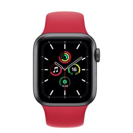 Apple Watch (Series SE) GPS 40 mm - Aluminium Gris sidéral - Bracelet sport Rouge