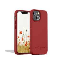 Coque iPhone 13 mini - Matière naturelle - rouge