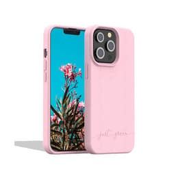 Coque iPhone 13 Pro - Matière naturelle - rose