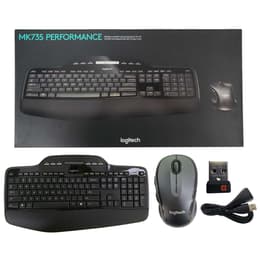 Clavier Logitech QWERTY Anglais (US) Sans-fil MK735