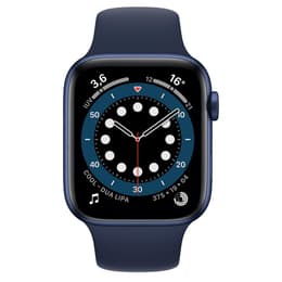 Apple Watch (Series 6) GPS + Cellular 44 mm - Aluminium Bleu - Bracelet sport Bleu