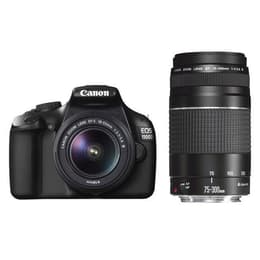 Reflex Canon EOS 1100D - Noir + Objectifs Zoom Lens EF-S 18-55mm f/3.5-5.6 IS II + EF-S 70-300mm f/4-5.6 DG Macro