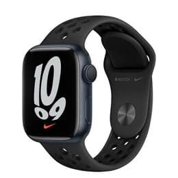 Apple Watch (Series 7) GPS 41 mm - Aluminium Noir - Bracelet sport Nike Anthracite/Noir