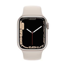 Apple Watch (Series 7) GPS 41 mm - Aluminium Beige - Bracelet sport Lumière stellaire