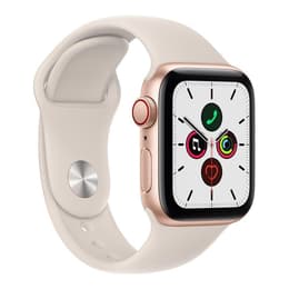 Apple Watch (Series SE) GPS + Cellular 40 mm - Aluminium Or - Bracelet sport Gris