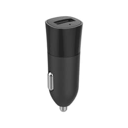 Chargeur voiture double USB A+A 4.8A (2.4+2.4A) rapide et intelligent Noir Bigben