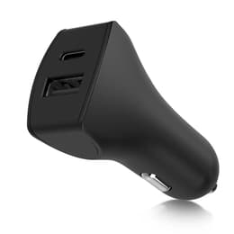 Chargeur voiture double USB A+C PD 32W (12+20W) Ultra-rapide Noir Bigben