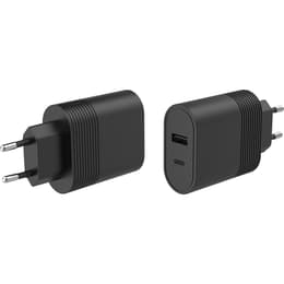 Chargeur maison double USB A+C Power Delivery 32W (12+20W) Ultra-rapide Noir Bigben