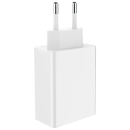 Chargeur secteur double USB C+C PD 65W (20+45W) Ultra-rapide Blanc Bigben