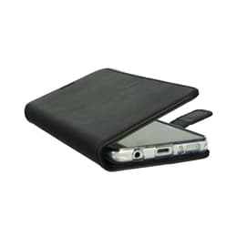 Coque Galaxy A41 et écran de protection - Cuir - Noir