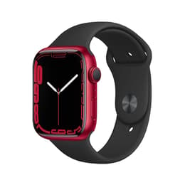 Apple Watch (Series 7) GPS 45 mm - Aluminium Rouge - Bracelet sport Noir