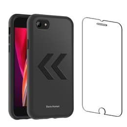 Coque Back Market iPhone SE (2020/2022) et écran de protection - Plastique recyclé - Noir