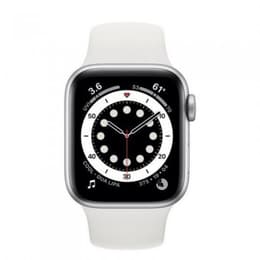 Apple Watch (Series 8) GPS + Cellular 45 mm - Aluminium Argent - Bracelet sport Blanc