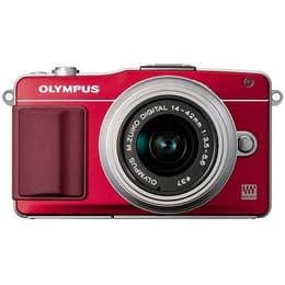 Hybride Olympus PEN E-PL2 - Rouge + Objectif Olympus M.Zuiko ED 14-42mm f/3.5-5.6 II MSC