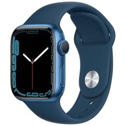 Apple Watch (Series 7) GPS 41 mm - Aluminium Bleu - Bracelet sport Bleu