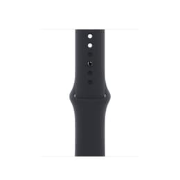 Apple Watch (Series 7) GPS + Cellular 45 mm - Acier inoxydable Or - Bracelet sport Noir