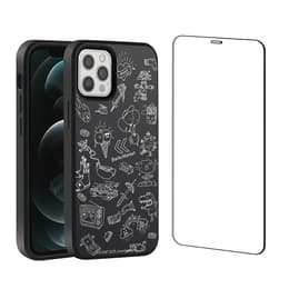 Coque Back Market iPhone 12/12 Pro et écran de protection - Plastique recyclé - Noir & Blanc