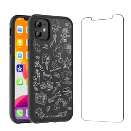 Coque Back Market iPhone 11 et écran de protection - Plastique recyclé - Noir & Blanc