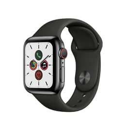 Apple Watch (Series 5) GPS + Cellular 40 mm - Titane Noir - Bracelet sport Noir