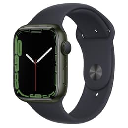 Apple Watch (Series 7) GPS 45 mm - Aluminium Vert - Bracelet sport Noir