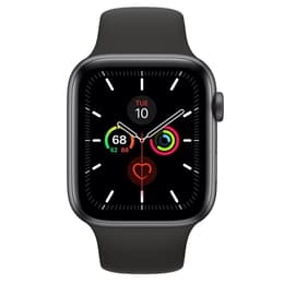 Apple Watch (Series 5) GPS 44 mm - Aluminium Gris - Bracelet Bracelet sport Noir