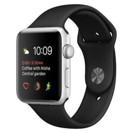 Apple Watch (Series 3) GPS 42 mm - Aluminium Argent - Bracelet sport Noir