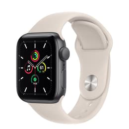 Apple Watch (Series 5) GPS 44 mm - Aluminium Gris - Bracelet sport Blanc