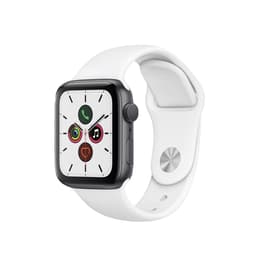 Apple Watch (Series 5) GPS + Cellular 44 mm - Aluminium Gris sidéral - Bracelet Sport Blanc