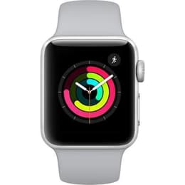 Apple Watch (Series 3)  38 mm - Aluminium Argent -  Bracelet Sport Gris