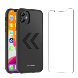 Coque Back Market iPhone 11 et écran de protection - Plastique recyclé - Noir