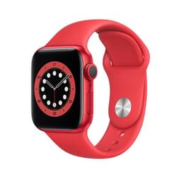 Apple Watch (Series 6) Septembre 2020 44 mm - Aluminium Rouge - Bracelet Sport Rouge