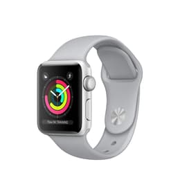 Apple Watch (Series 5) GPS 40 mm - Aluminium Argent - Bracelet sport Gris