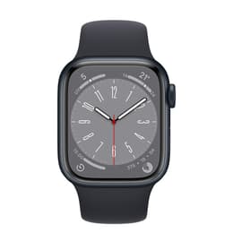Apple Watch (Series 8) GPS + Cellular 41 mm - Aluminium Minuit - Bracelet sport Noir