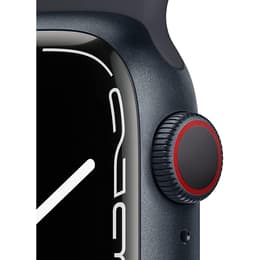 Apple Watch (Series 7) GPS + Cellular 41 mm - Titane Noir - Bracelet sport Noir