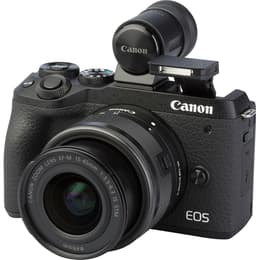 Reflex - Canon EOS M6 Mark II Noir - Objectif Canon EF-M 15-45mm f/3.5-6.3 IS STM
