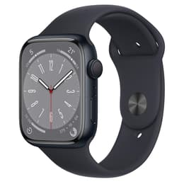 Apple Watch (Series 8) GPS 45 mm - Aluminium Minuit - Bracelet sport Noir