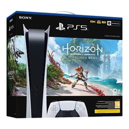 PlayStation 5 825Go - Blanc/Noir - Edition limitée Digital + Horizon Forbidden West