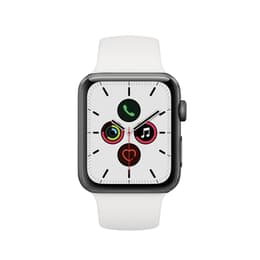 Apple Watch (Series 5) GPS + Cellular 44 mm - Aluminium Gris sidéral - Bracelet Sport Blanc
